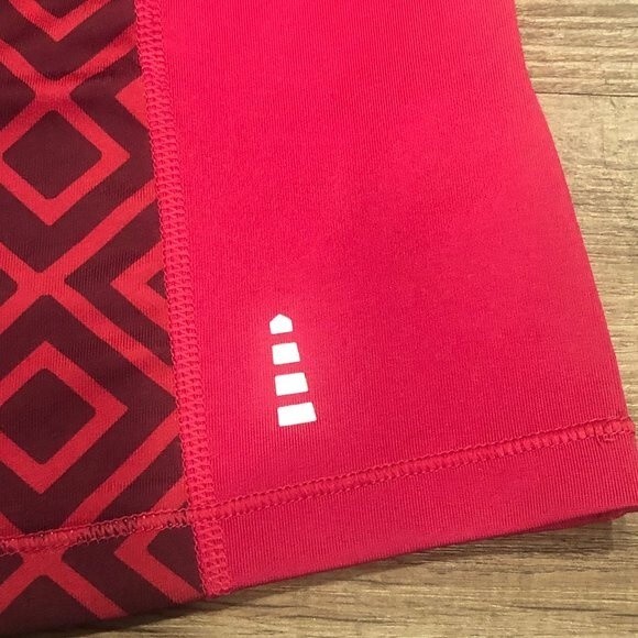 Lands' End Long Sleeve Athletic Shirt Colorblock Geometric XS Extra Small Pink - Picture 3 of 7